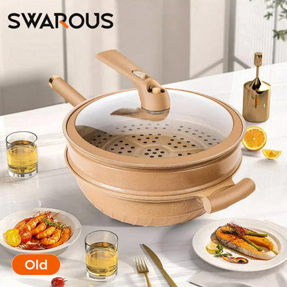 Wok Antiaderente com Cesta de Vapor